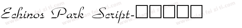 Echinos Park Script字体转换